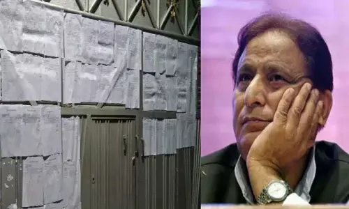Officials put up court notices outside Azam Khans residence in UP
