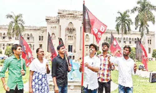 Democratic Students Union celebrates foundation day at Osmania University