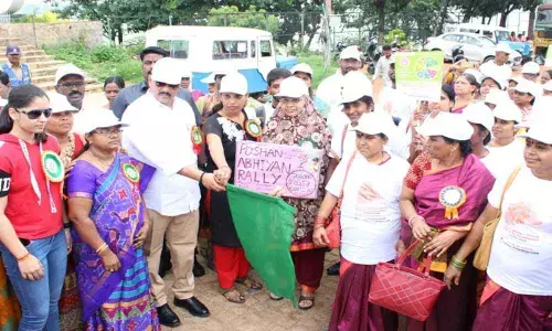 Poshan Abhiyaan rally held at Peoples Plaza