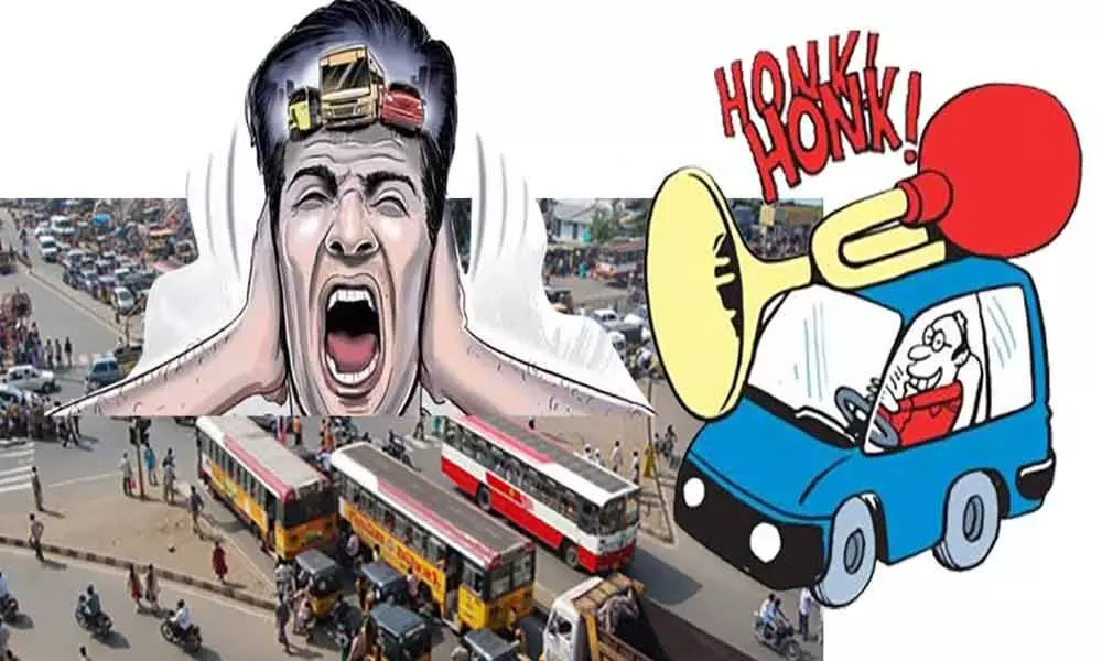 Excessive honking deafening hyderabad city