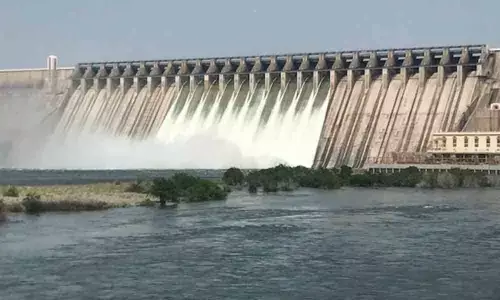 Sagar gates lifted as inflows increase in Nagarjunasagar