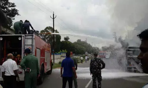 DCM van gutted in fire