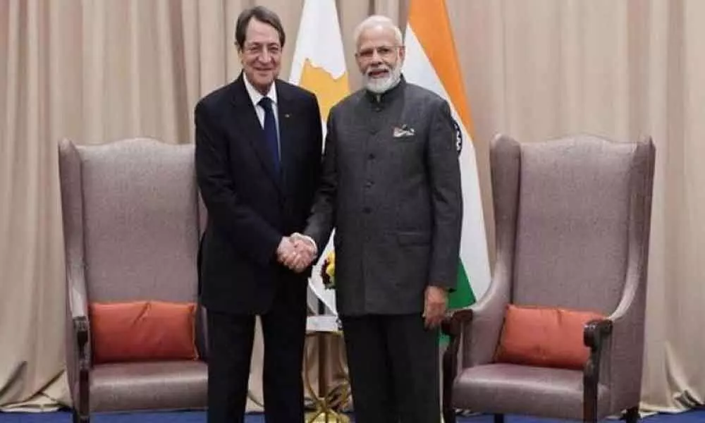 PM Modi meets Cyprus President, reiterates Indias support to island nations unity