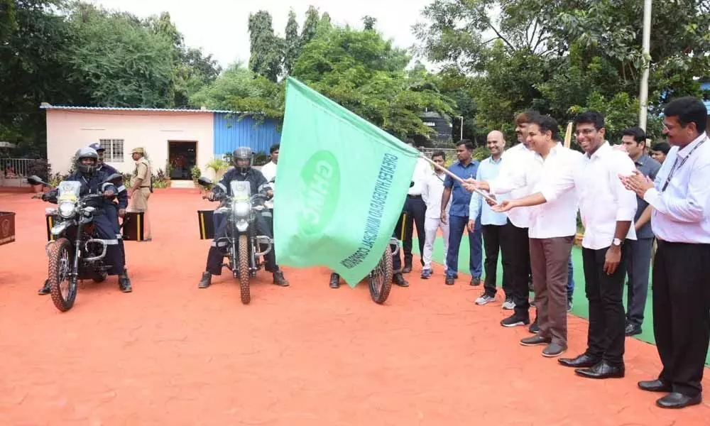 KTR flags off DRF vehicles in Hyderabad