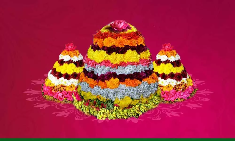 The floral festival of Mana Telangana -Bathukamma  The different Flowers used and its Importance