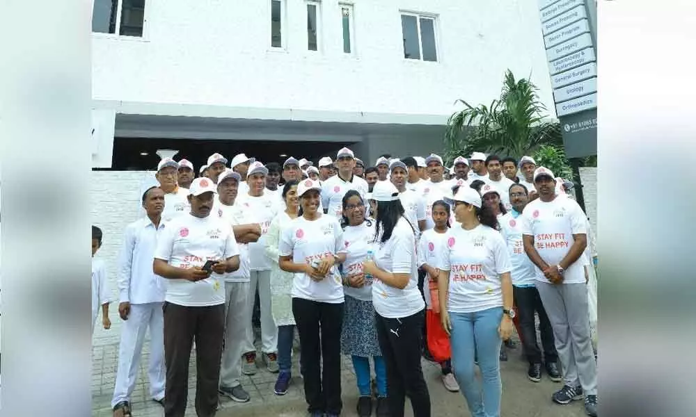 Amrutha Fertility Centre organises Walkathon in Karimnagar