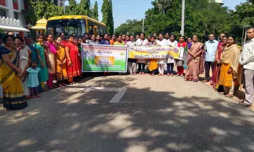 SPMVV students take up household survey in villages in Tirupati