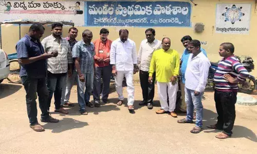 BJP leaders raise concern over dilapidated govt schools