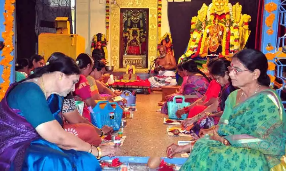 Kunkuma puja performed on second day of Dasara Navaratri in Bhadrachalam