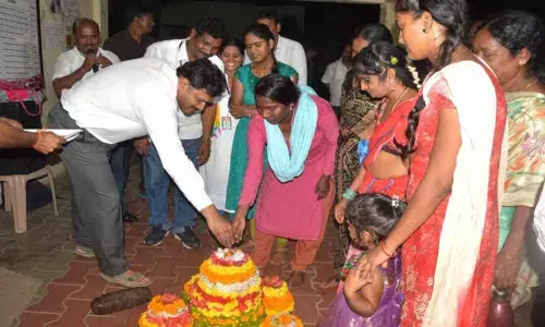 Maha Bathukamma in Kothagudem on Oct 5
