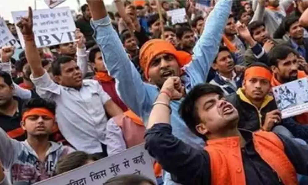 ABVP protests at DU college over Krishna comment by Professor