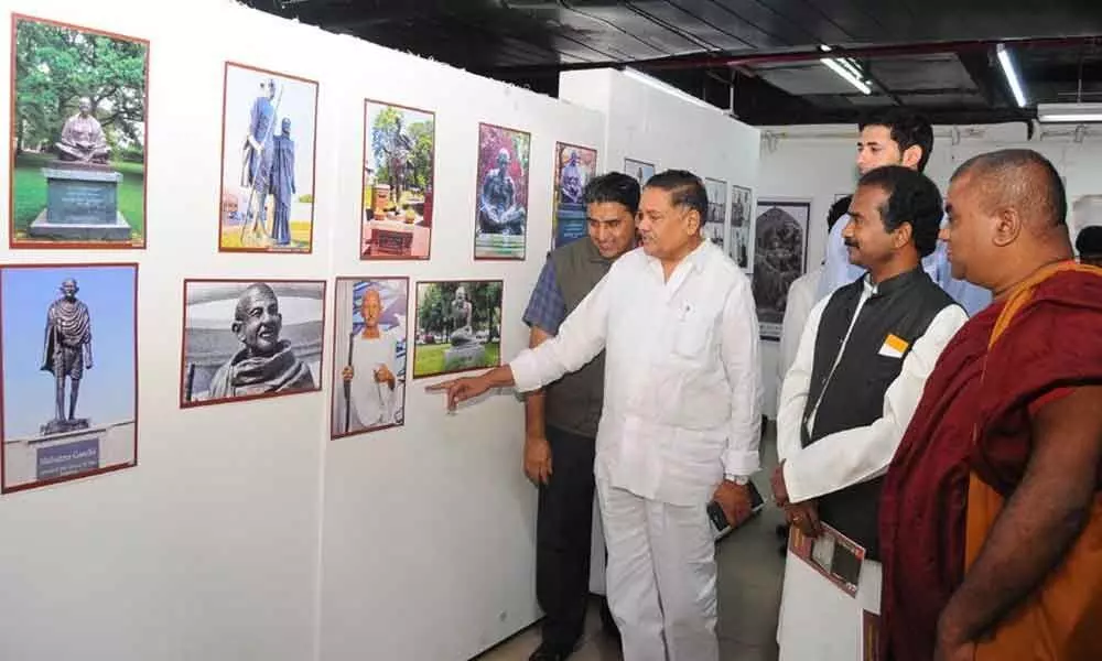 Photo exhibition on Gandhi statues inaugurated in Vijayawada