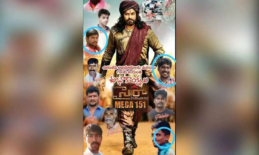 Three persons electrocuted while fixing Sye Raa movie banner