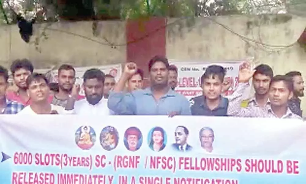 Dalit PhD students demand fellowship notification