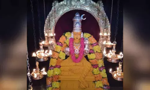 Devi puja performed at Sree Peetham in Kakinada
