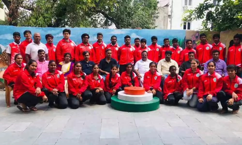 Telangana State teams for Junior National Throwball Cship  named