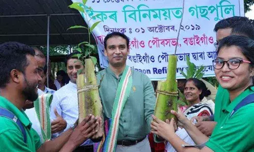 Assam: Deposit plastic and get sapling in return