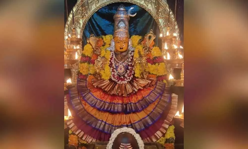 Devi puja performed at Sree Peetham in Kakinada