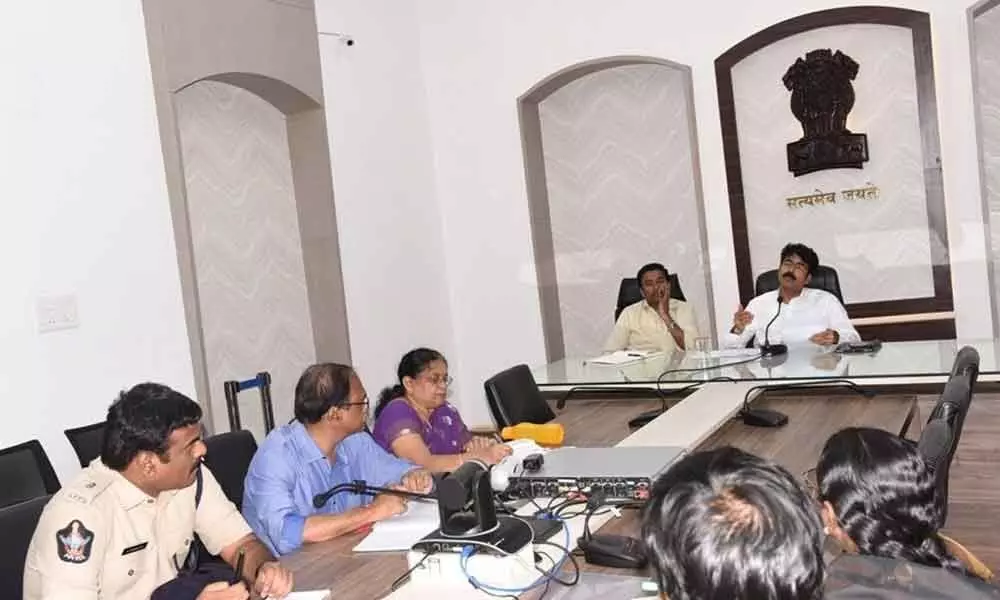 Collector holds review meeting on Village Secretariat system in Kakinada