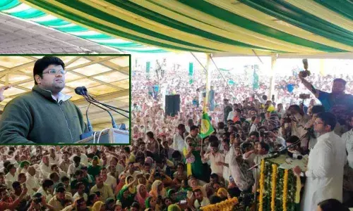 JJPs Dushyant Chautala enters from Uchana Kalan in Haryana assembly polls