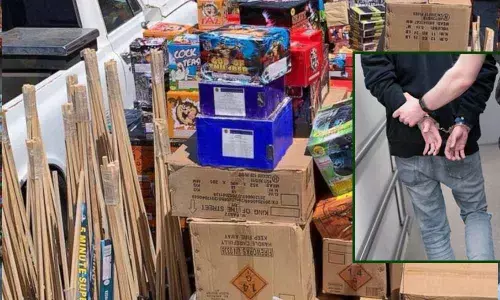 Dwarka: More than 140 kgs of illegal firecrackers seized, one person arrested