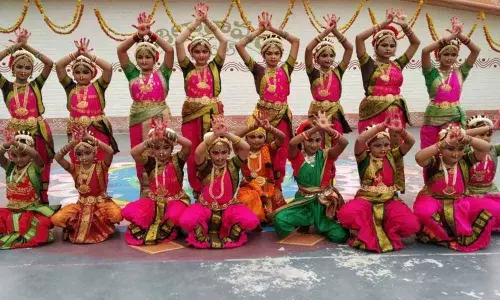 Mini Shilparamam wears festive look