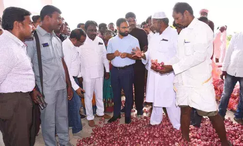 Onion procurement centre inaugurated in Alampur