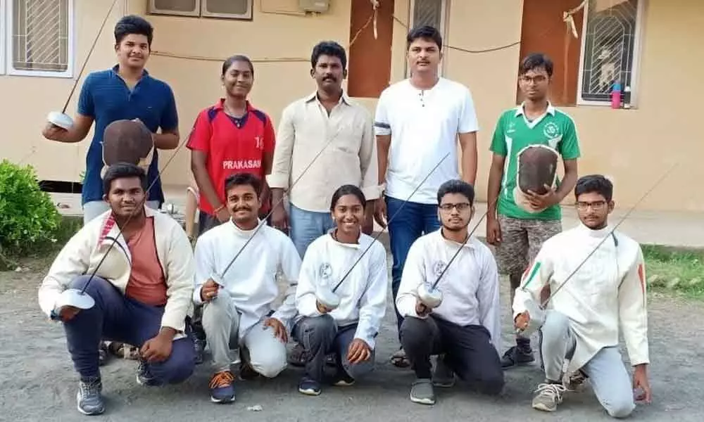 Prakasam fencers selected for the national youth championship in Ongole