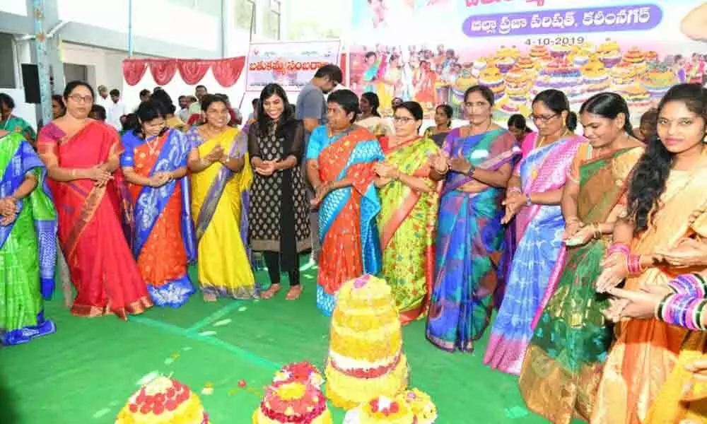 Bathukamma festival a symbol of Telangana culture: Karimnagar ZP Chief