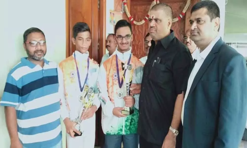 Inline Figure Skating medal winners felicitated  in Visakhapatnam