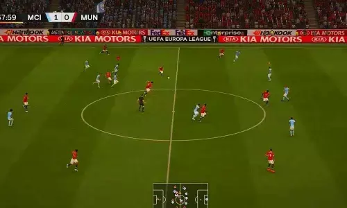 Europa league match paused for safety and security reasons.