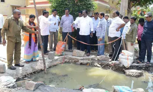 Corporator Mudraboina Srinivasa Rao enquires about civic issues