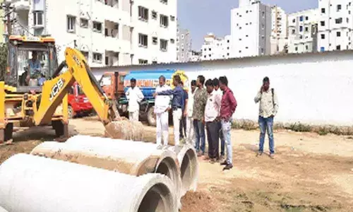 Legislator inspects drainage works