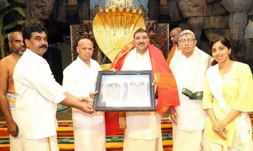 Rajesh Sharma takes oath as TTD Trust Board member in Tirumala