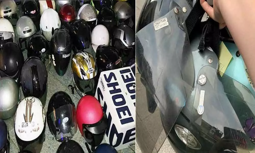 Helmets gifted to journalists