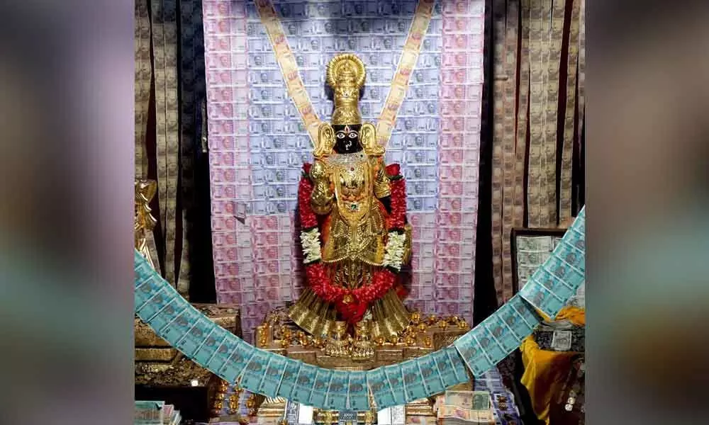 Special decorations mark Durga puja  in Visakhapatnam