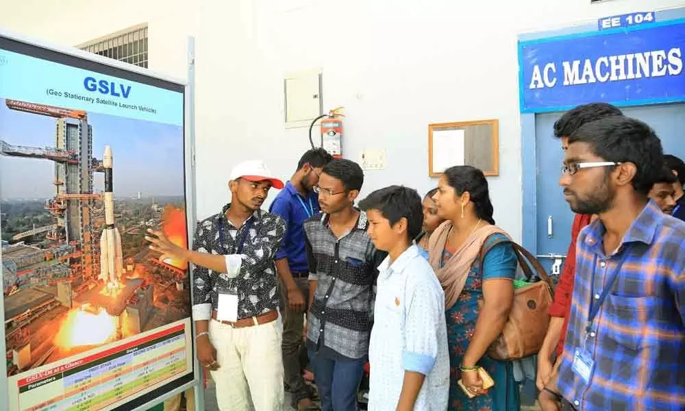 AITS students exhibit satellite models in Rajampet