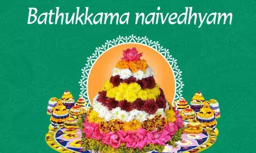 Saddula Bathukkama delicacies -Naivedhyam to the Goddess