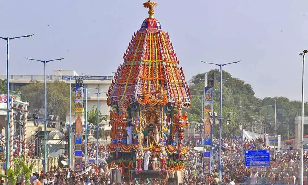 Rathotsavam conducted among grand festivities in Tirumala