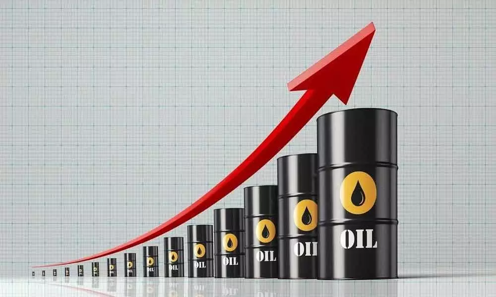 Crude oil prices rise to Rs 3,764 per barrel on Monday