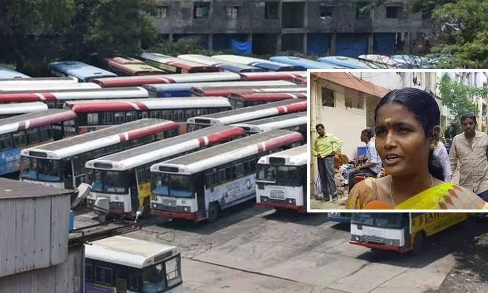 Not given salary for Dasara, says sacked TSRTC employee