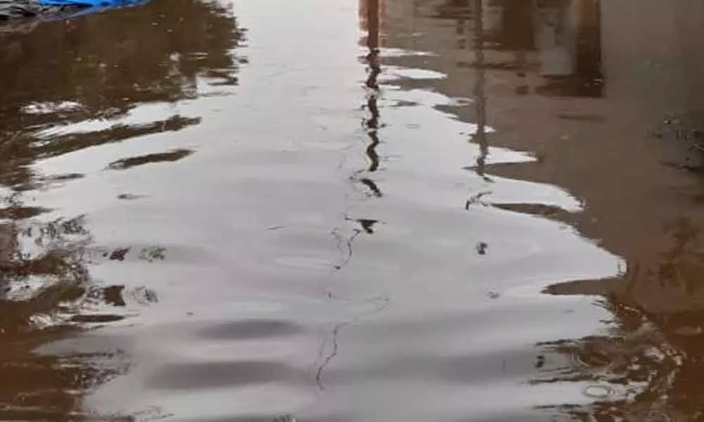 Flood like situation in Hanuman Nagar