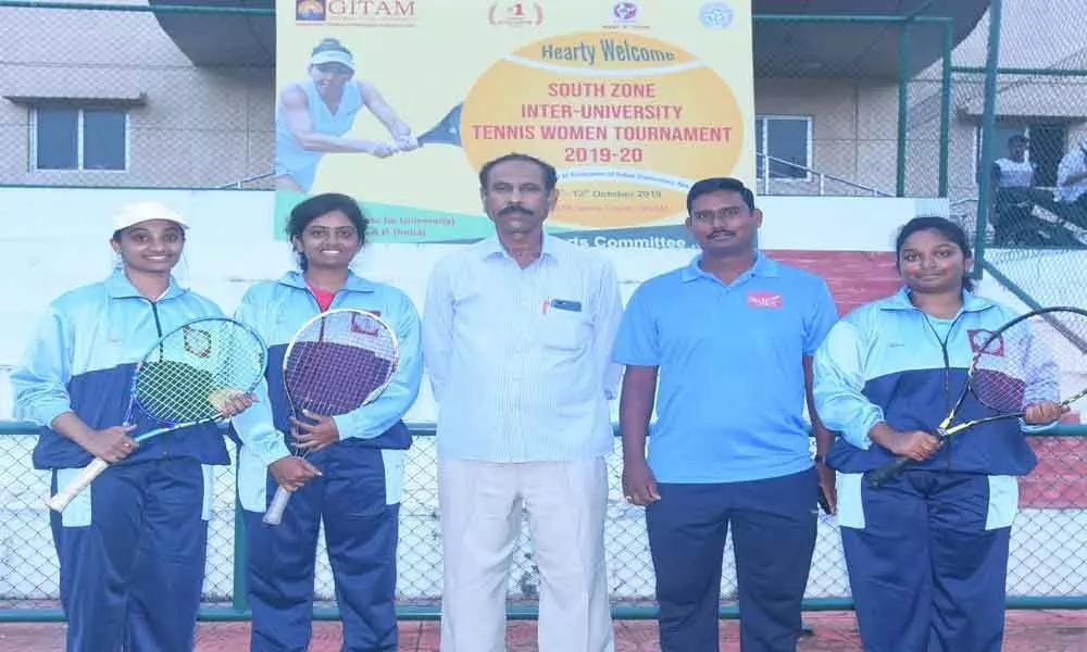 GITAM hosting south zone women tennis tournament  in Visakhapatnam