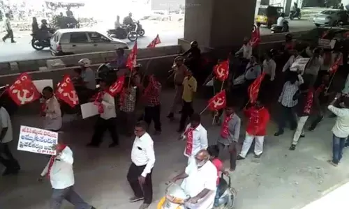 Rtc x roads rally in support from CPI and Trade unions