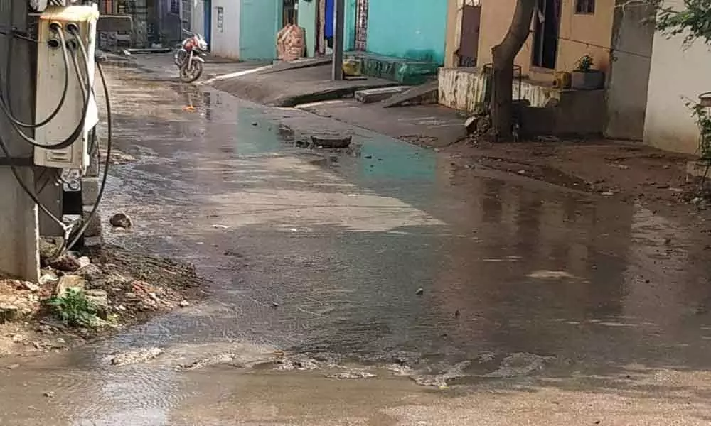Sewage stench at Sai Baba Nagar