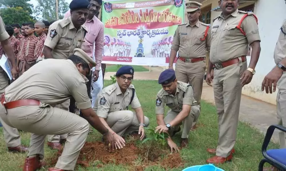 SP plants saplings to inspire staff in Eluru