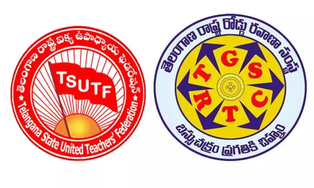 PRTU extends support to RTC workers strike in Warangal