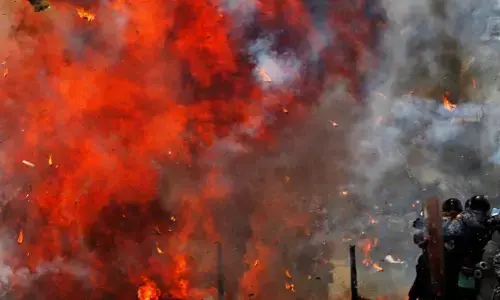 Fire breaks out at a chemical godown in northeast Delhis Shastri Park