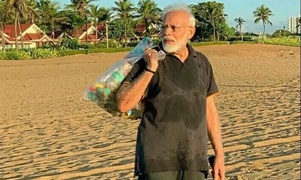 Watch: PM Modi goes plogging in TN to spread message of cleanliness