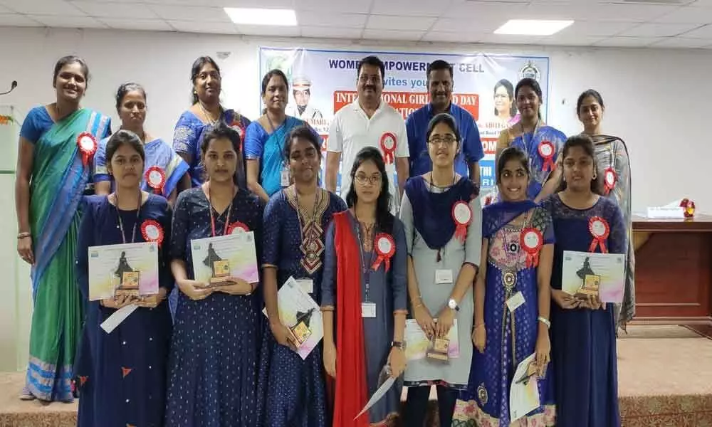 MVGR College celebrates International Girl Child Day in Vizianagaram